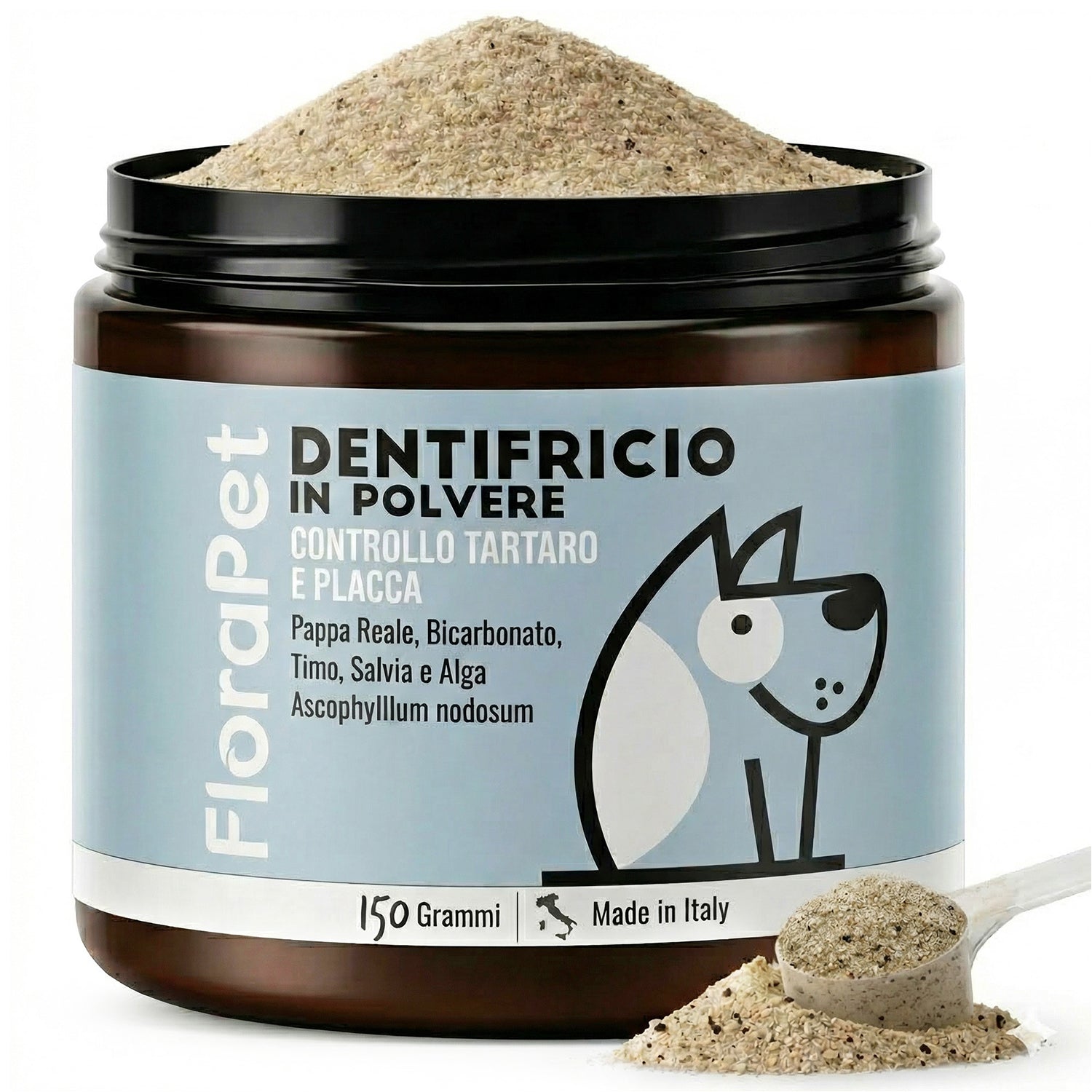 Igiene Orale Cane in Polvere — Per il Fisiologico Benessere del Cavo Orale, 150g