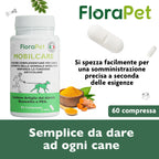 Florapet Mobilcare Integratore Articolazioni Cane 60 Compresse, con Boswellia, PEA, Avovida, CurcuVet, Artiglio del Diavolo, Supporta la Mobilità e Sollievo, Made in Italy
